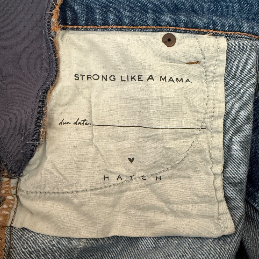HATCH The Cut Off Denim Maternity Shorts - Picture 13 of 16